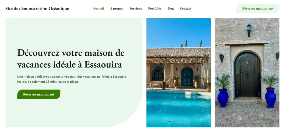 site de démonstration océanique